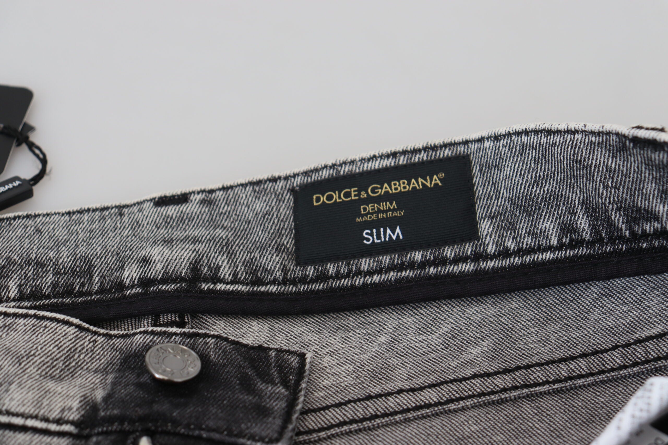 Dolce &amp; Gabbana Jean skinny gris élégant