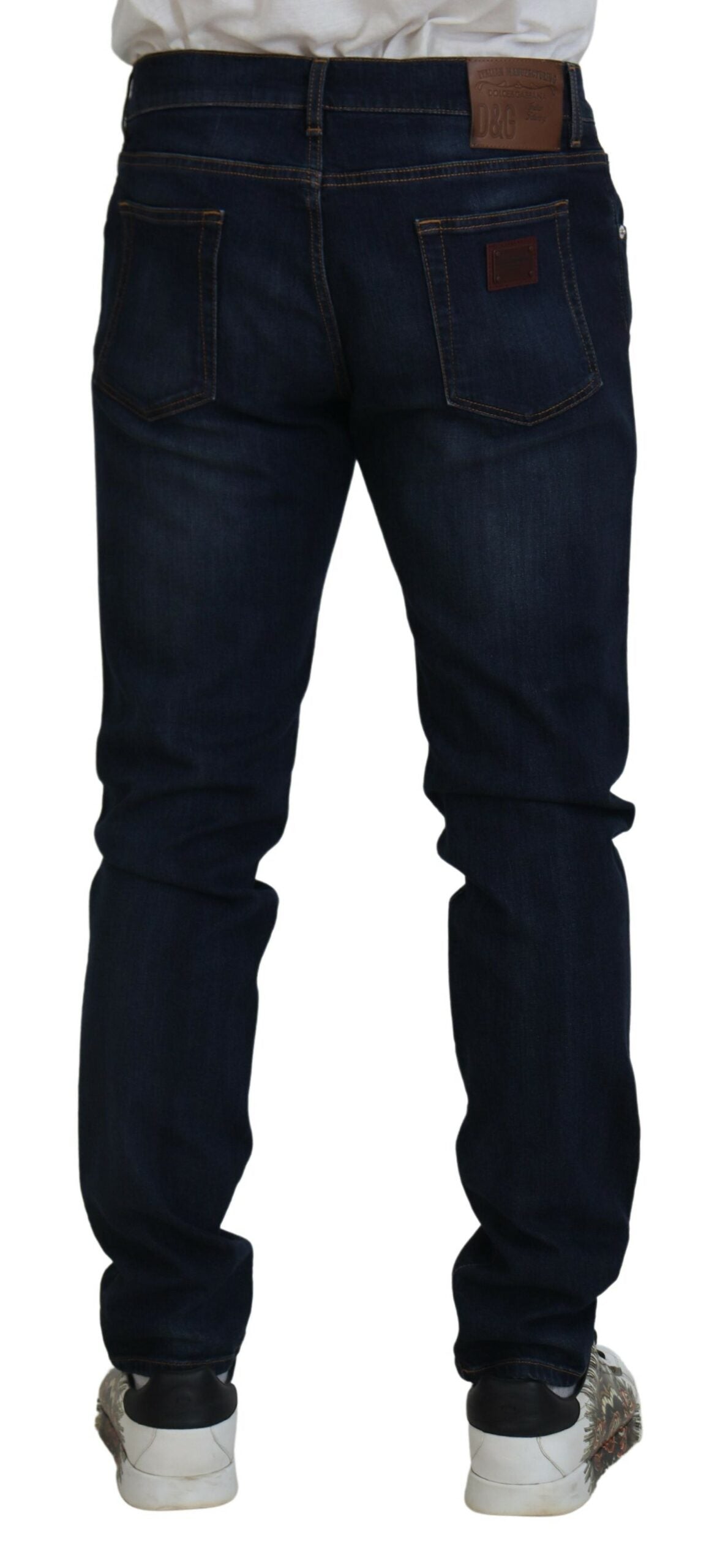 Dolce & Gabbana Sleek Skinny Jeans in Dark Blue