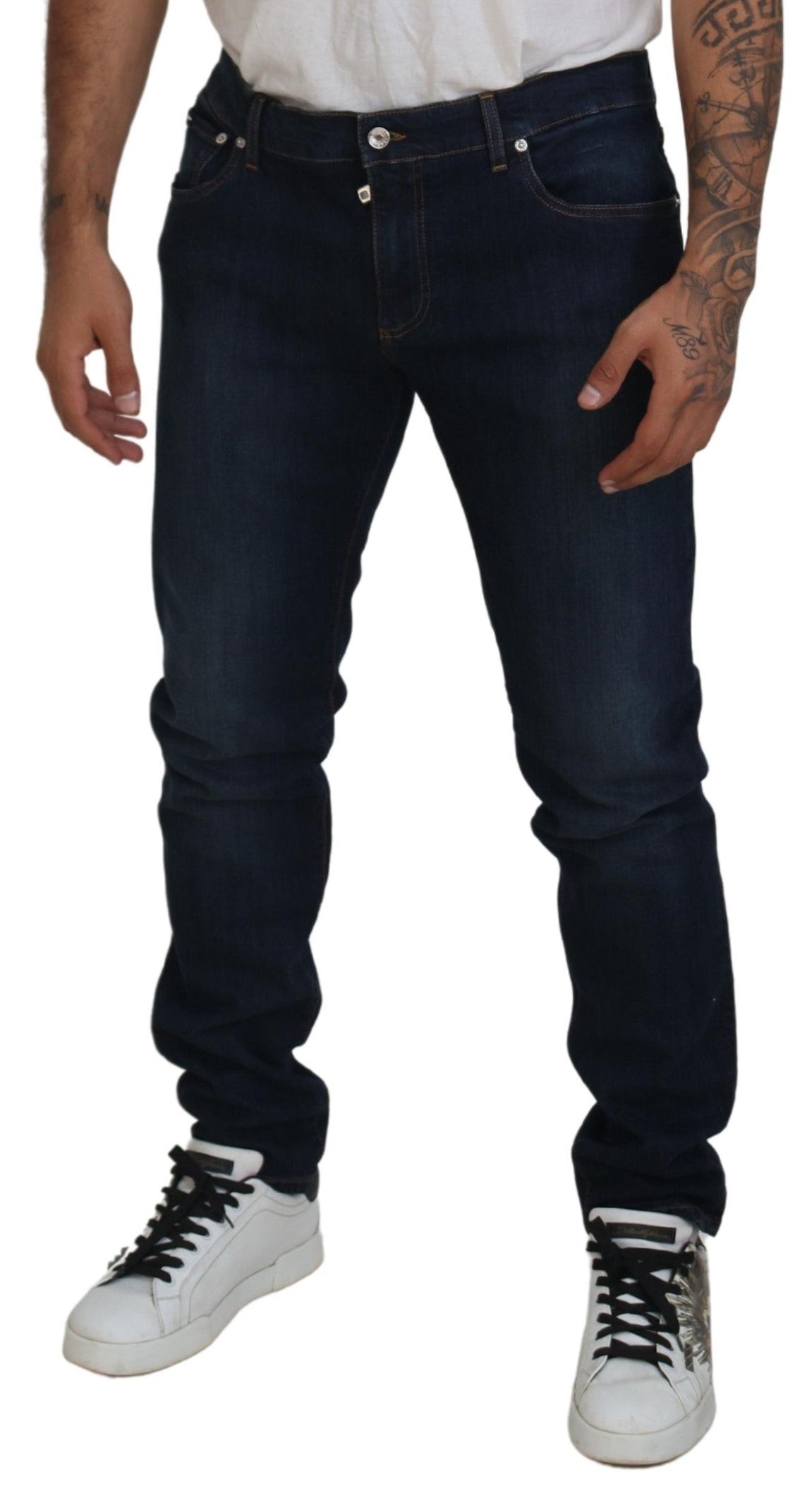 Dolce &amp; Gabbana Jean skinny élégant en bleu foncé