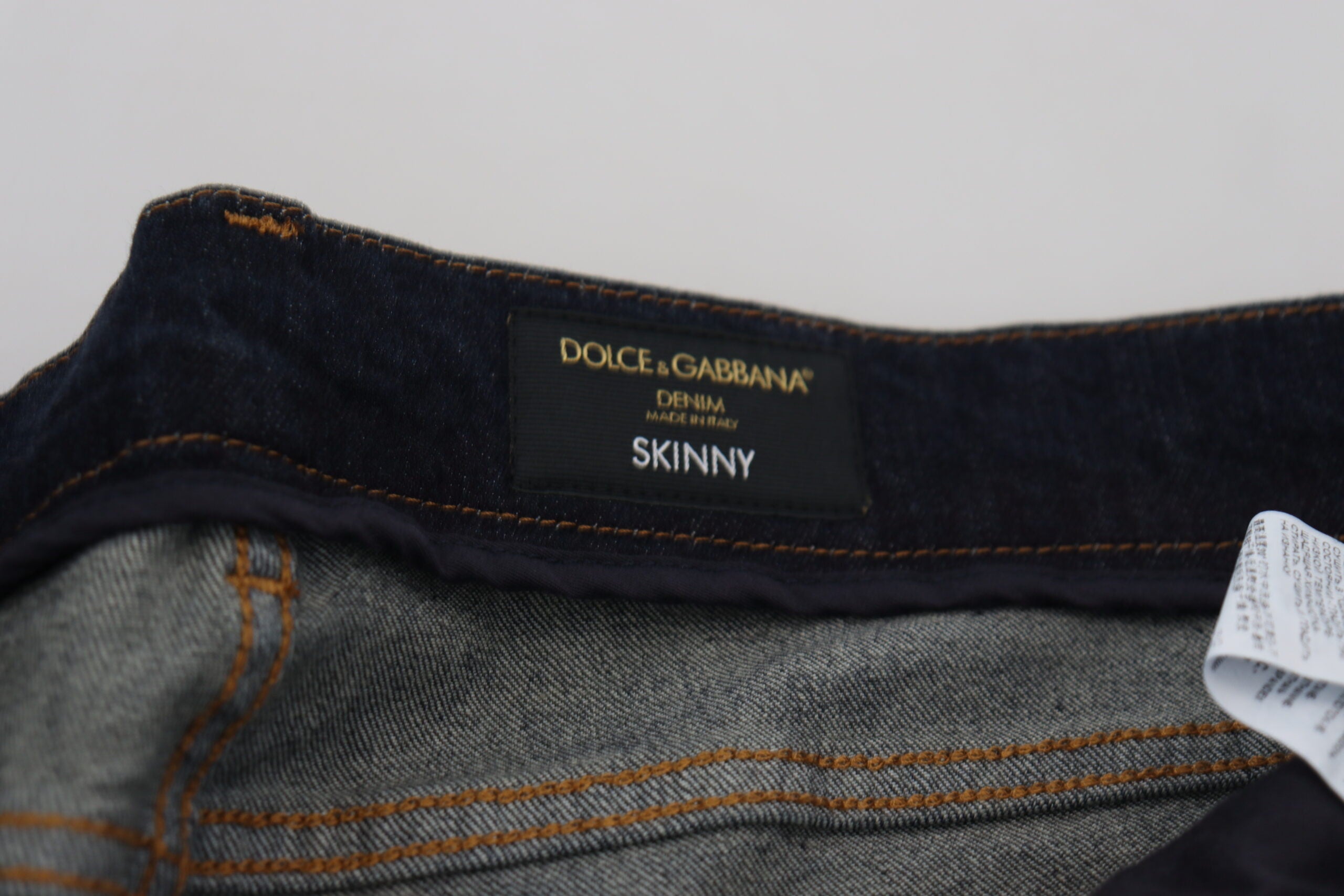 Dolce &amp; Gabbana Jean skinny élégant en bleu foncé