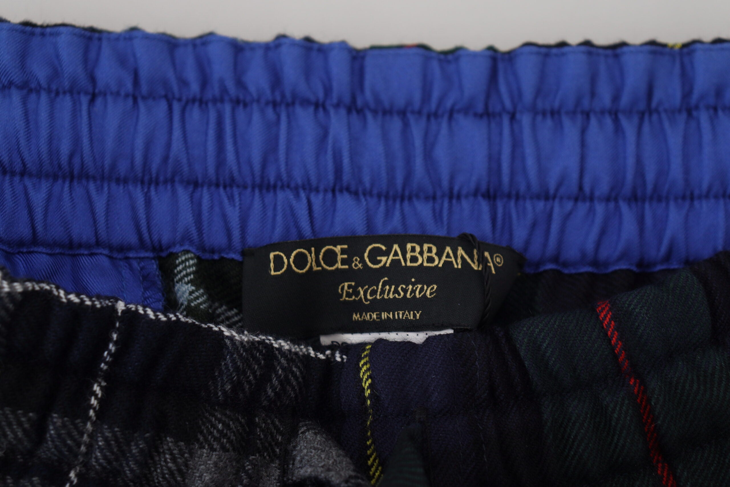 Dolce &amp; Gabbana Pantalon de jogging en laine mélangée à carreaux