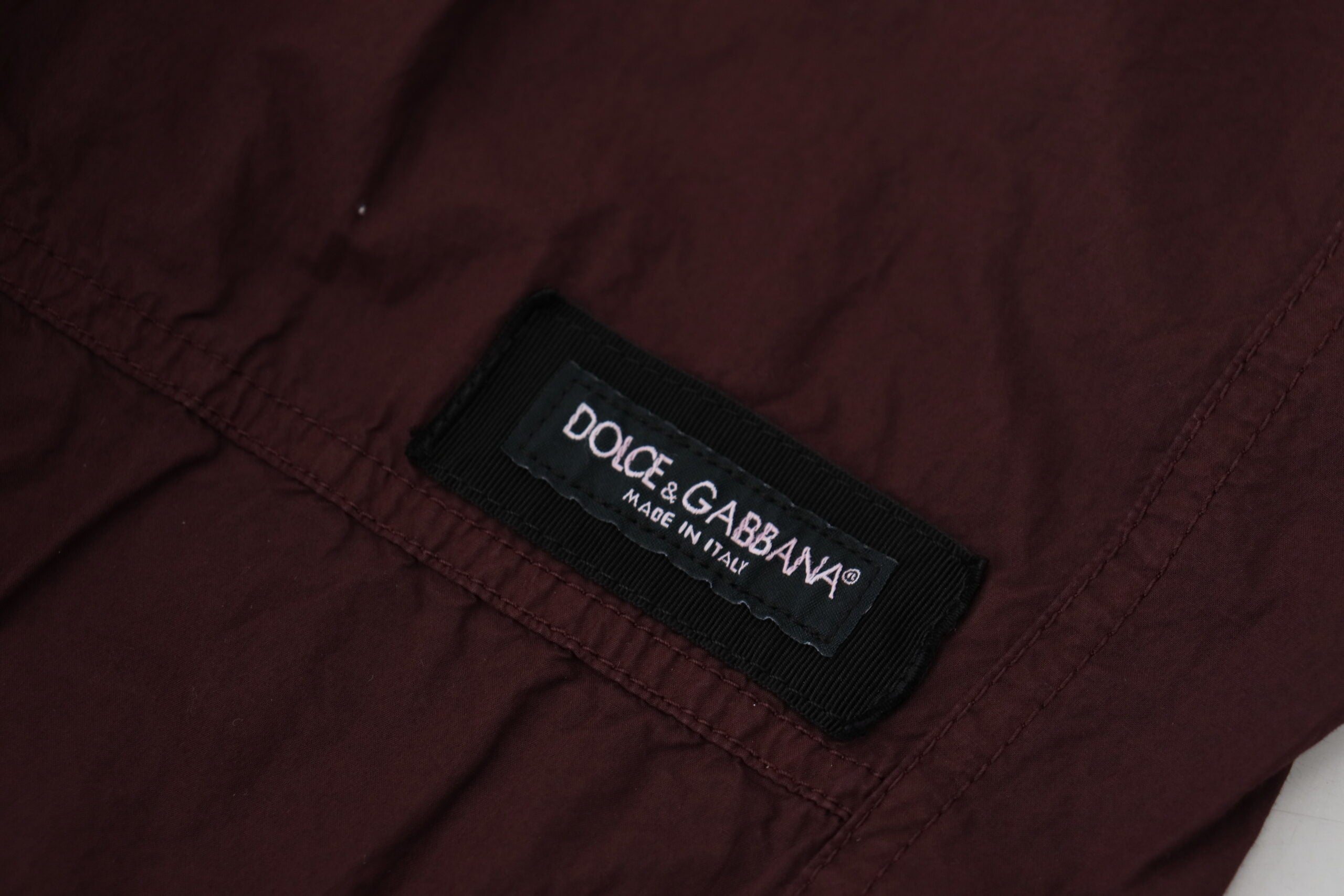 Dolce &amp; Gabbana Pantalon de jogging élégant en coton bordeaux