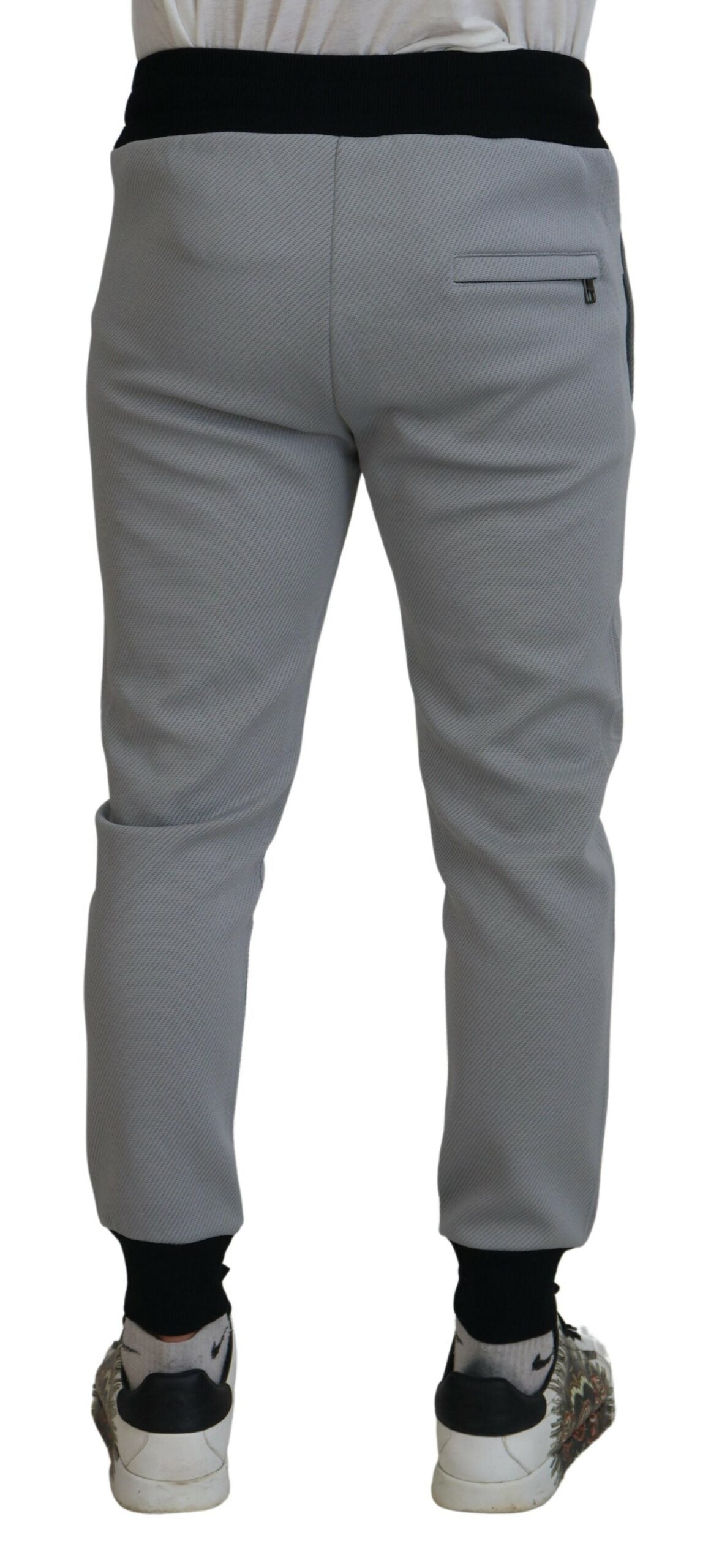 Dolce &amp; Gabbana Pantalon de jogging gris élégant