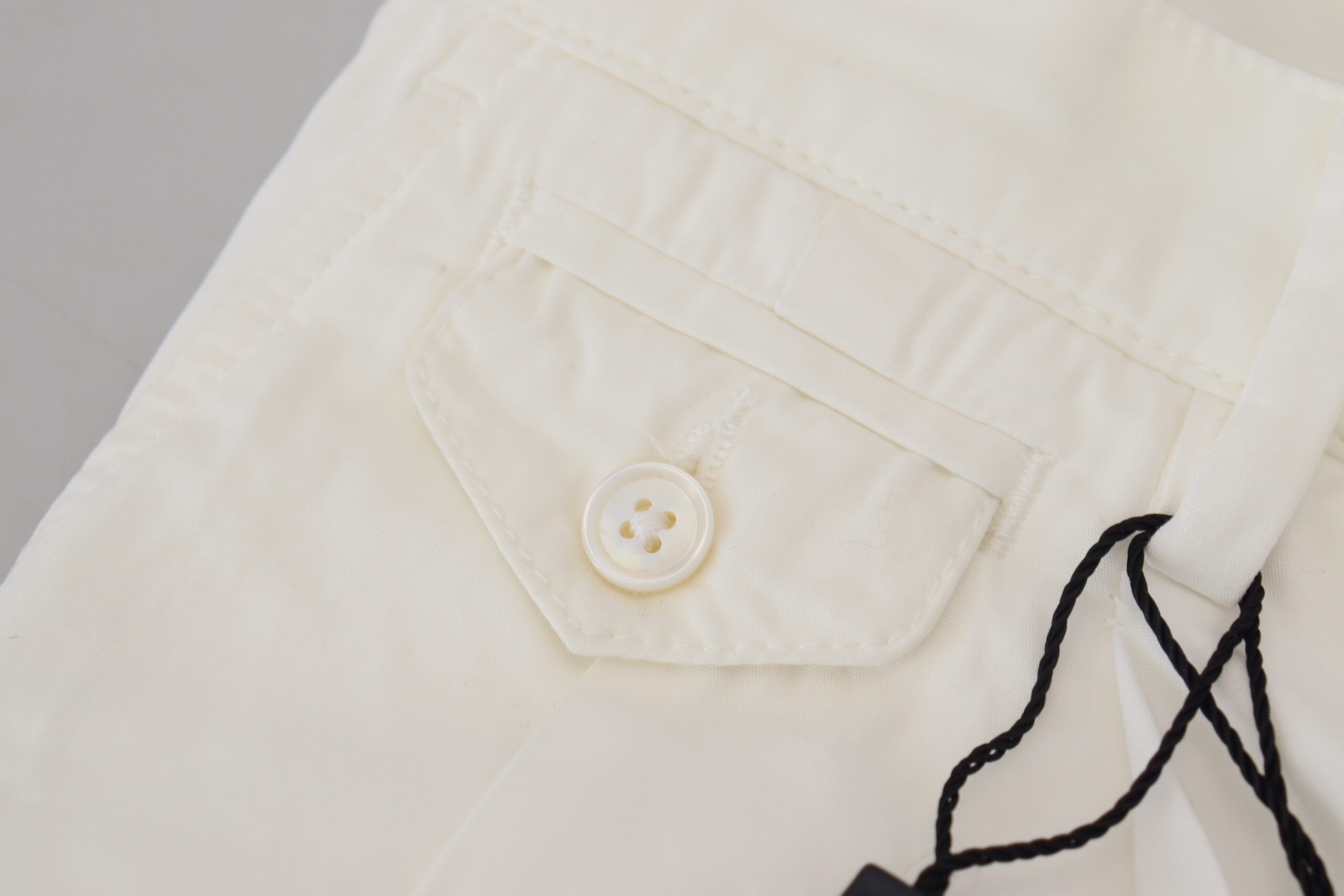 Dolce &amp; Gabbana Pantalon chino en coton blanc élégant