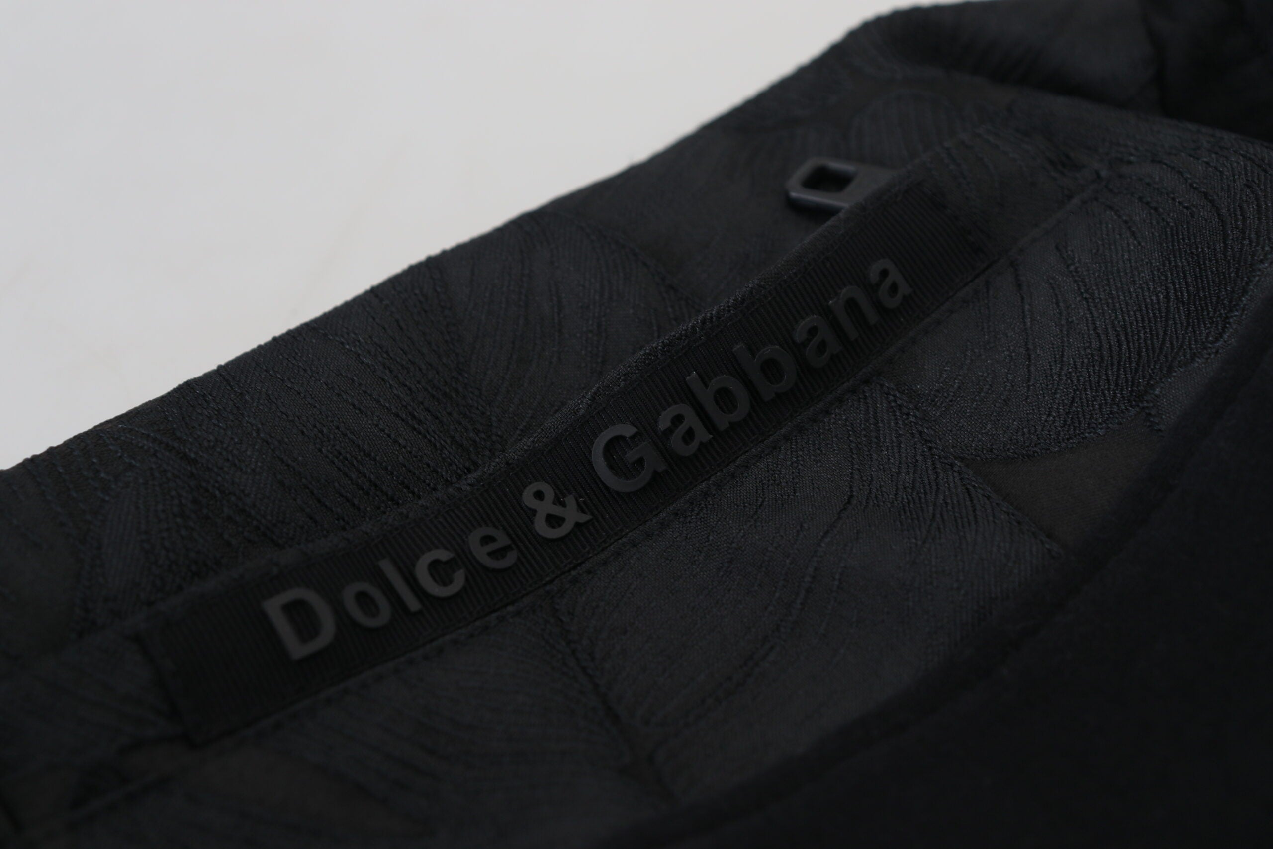 Dolce & Gabbana Pantalon de jogging skinny en polyester noir pour hommes