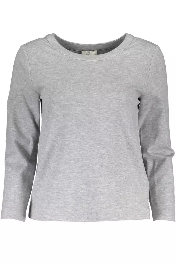 Sweat-shirt Gant Chic gris à fermeture éclair latérale et mélange d'élasthanne