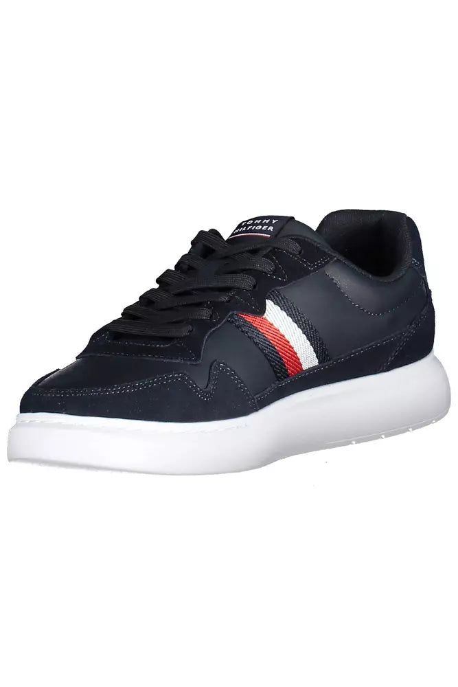 Tommy Hilfiger Blue Leather Men Sneaker