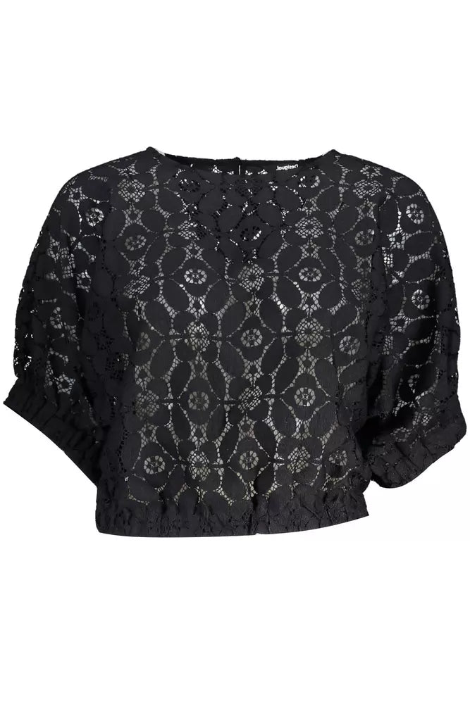 Desigual Chic Blouse à manches chauve-souris et taille élastique