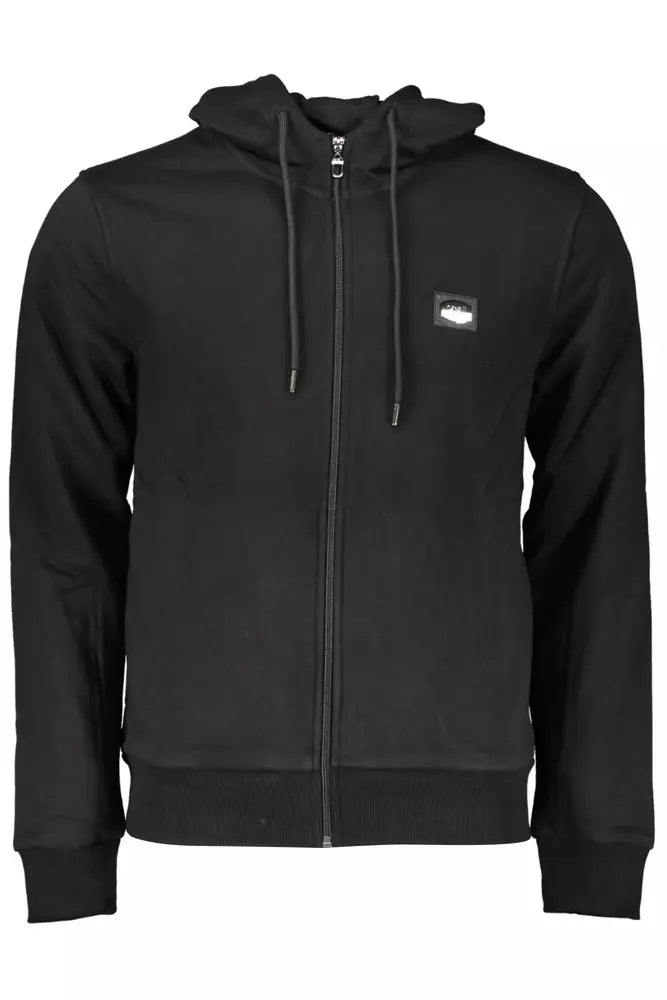 Cavalli Class Elegant Sweat-shirt zippé à capuche noir