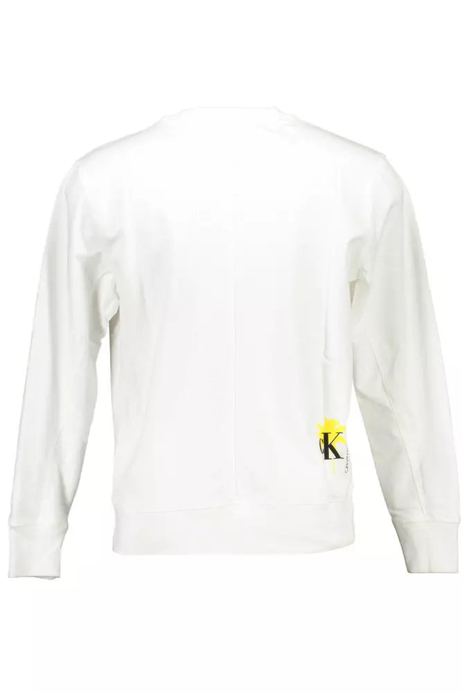 Calvin Klein White Cotton Men Sweater