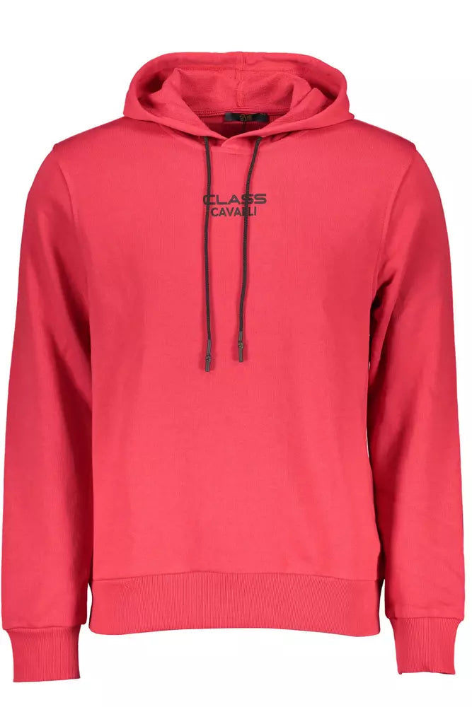 Cavalli Class Elegant Sweat à capuche rose avec logo