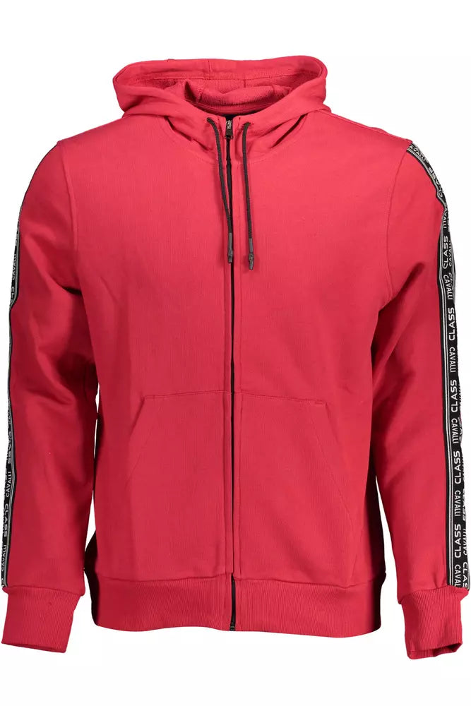 Cavalli Class Chic Sweat à capuche rose avec détails contrastés