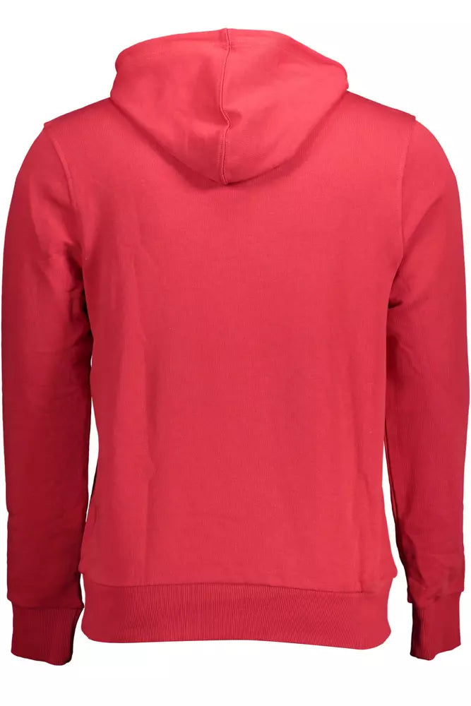 Sweat à capuche en coton rose Cavalli Class avec logo imprimé