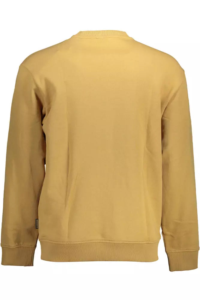 Napapijri Sweat-shirt en coton beige avec poche centrale zippée