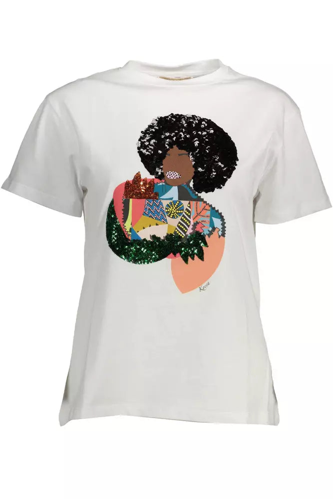 Kocca T-shirt imprimé blanc élégant avec détails chics