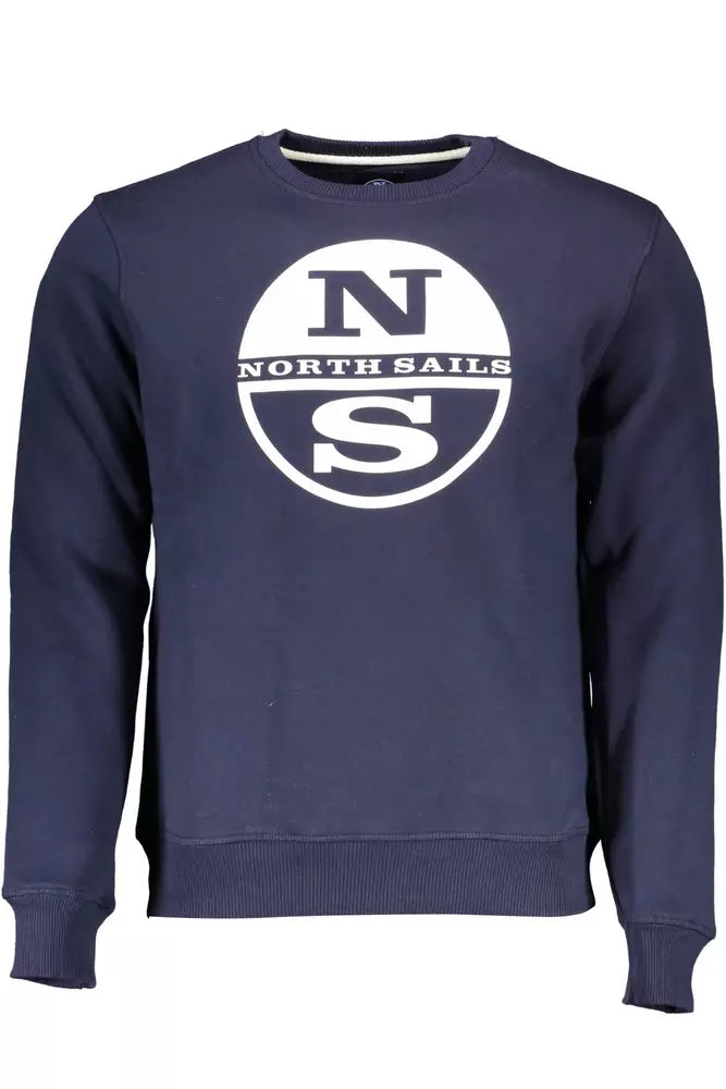 North Sails Blue Cotton Men Sweater