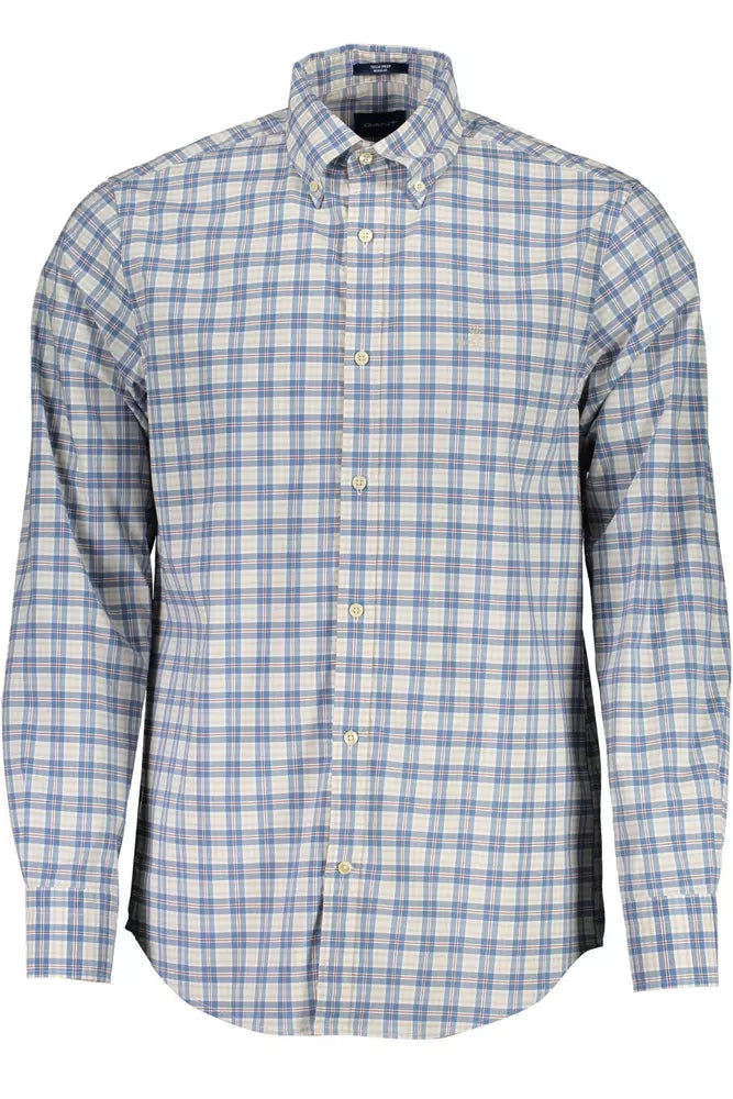 Gant Chemise à manches longues bleue sophistiquée