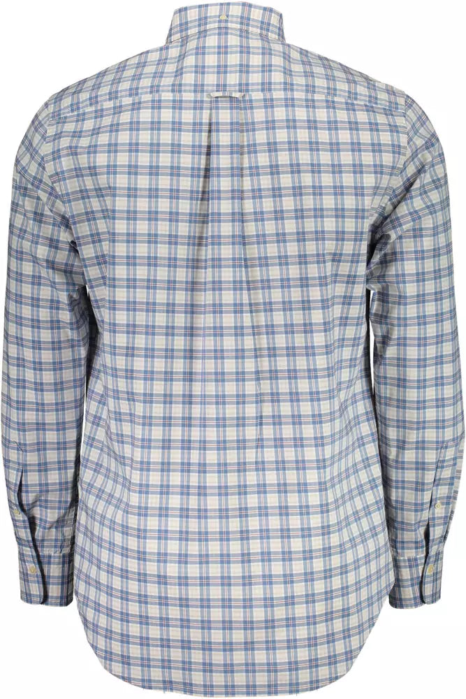 Gant Chemise à manches longues bleue sophistiquée