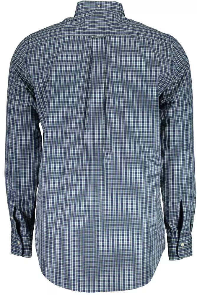 Gant Chemise verte boutonnée élégante à manches longues