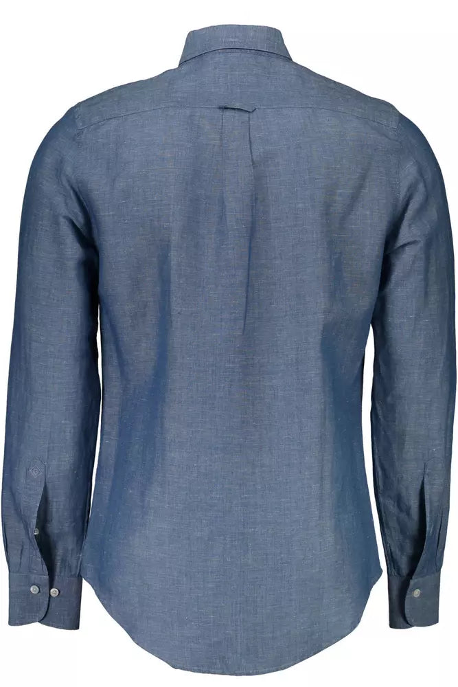 Gant Elegant Long Sleeve Linen-Blend Shirt