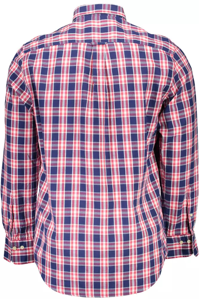 Gant Chemise à manches longues en coton bleu classique