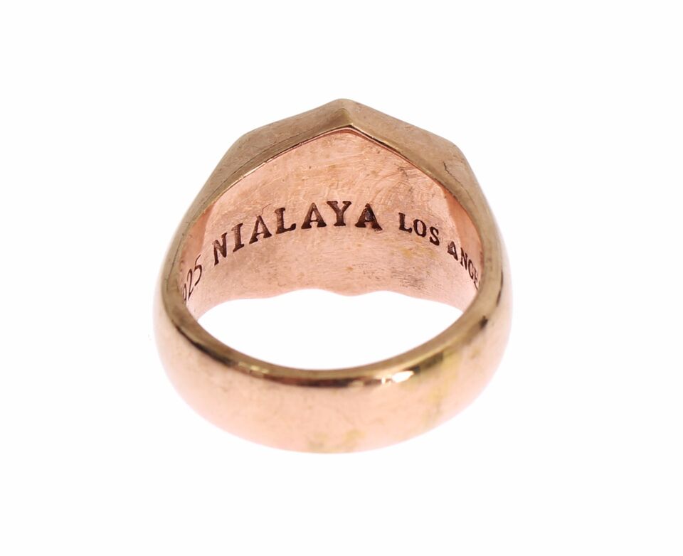 Bague en argent sterling plaqué or rose Nialaya Chic