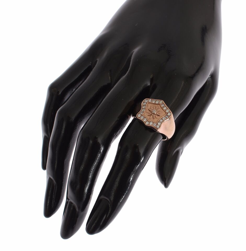 Bague en argent sterling plaqué or rose Nialaya Chic