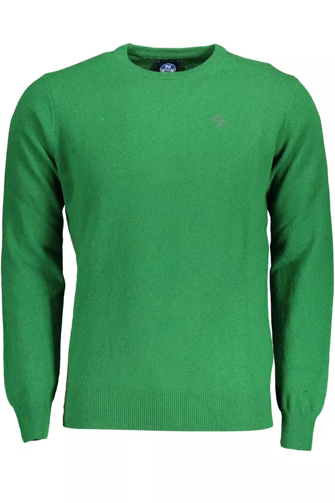 North Sails Green Wool Men Sweater