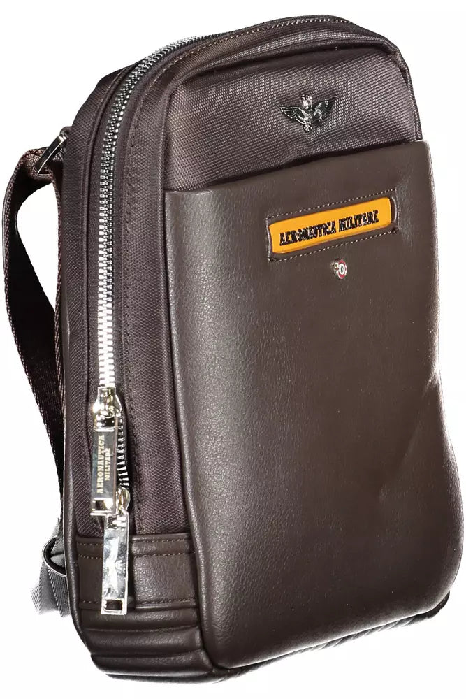 Aeronautica Militare Vintage Brown Shoulder Bag with Refined Details