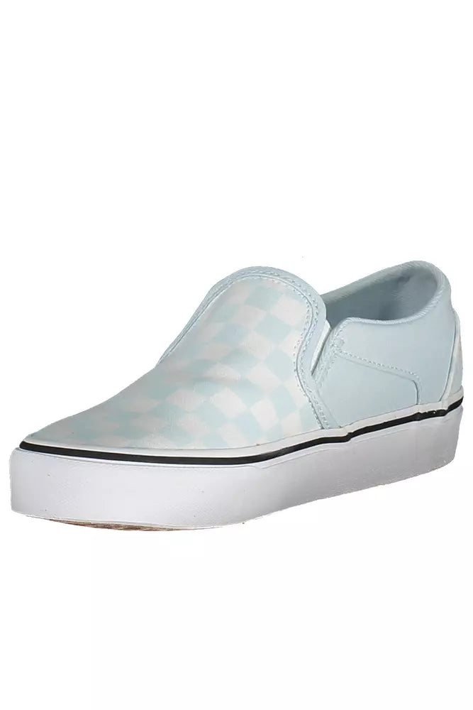 Vans Chic Light Blue Sporty Sneakers with Logo Accent