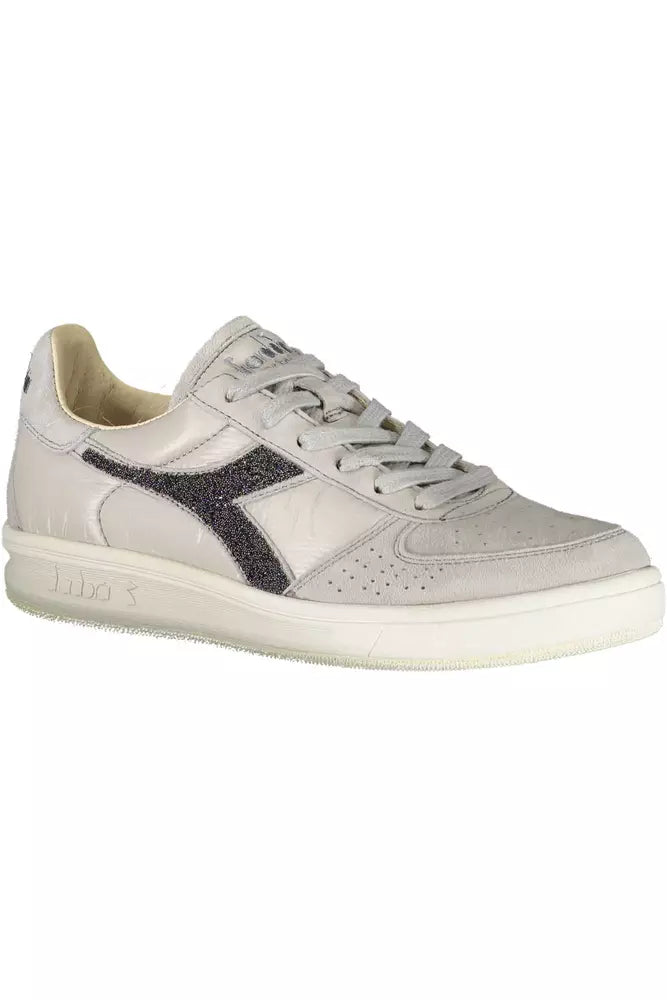 Diadora Gray Leather Women Sneaker