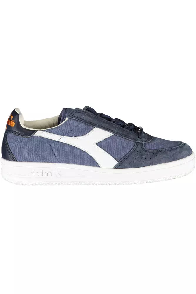 Baskets de luxe à lacets contrastants bleus Diadora