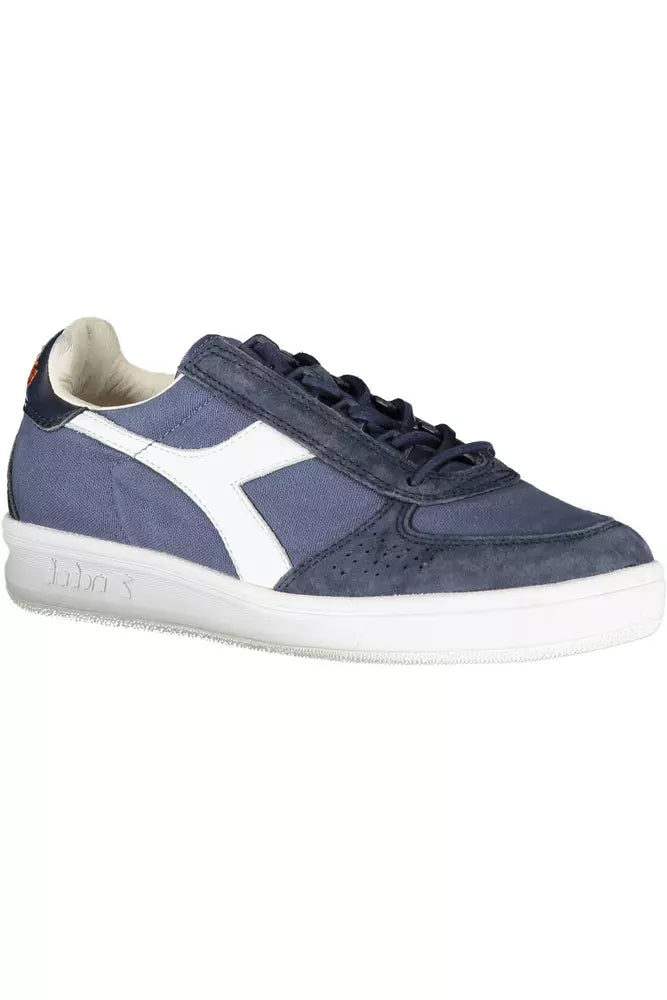 Baskets de luxe à lacets contrastants bleus Diadora