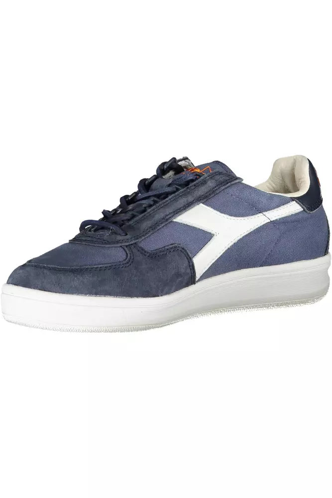 Baskets de luxe à lacets contrastants bleus Diadora