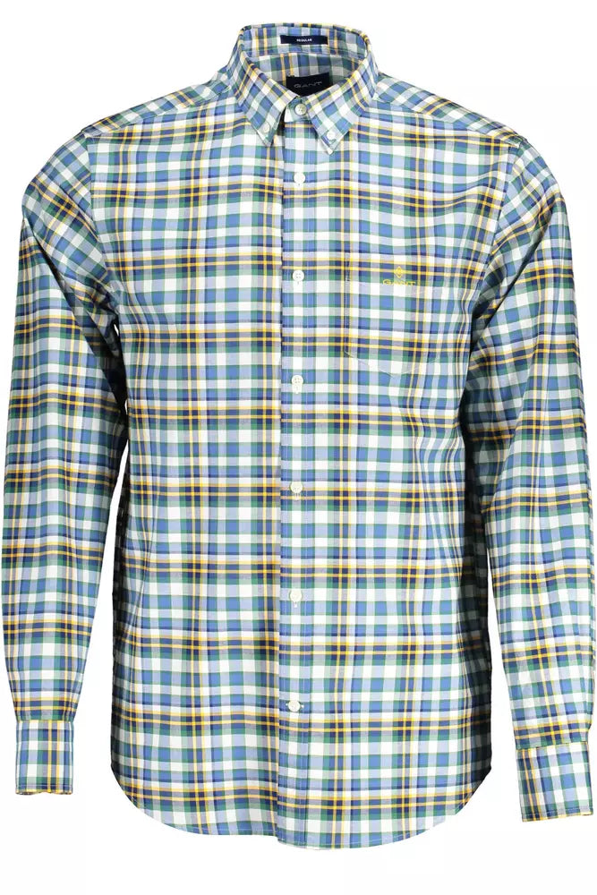 Gant Chemise boutonnée élégante en coton bleu