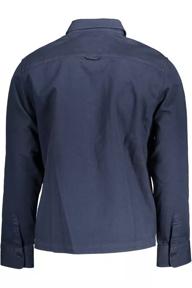 Gant Chemise élégante en coton bleu à manches longues