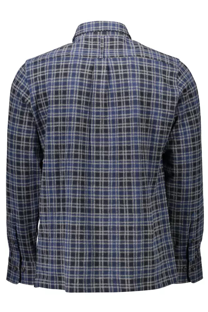 Gant Chemise élégante en coton bleu à manches longues