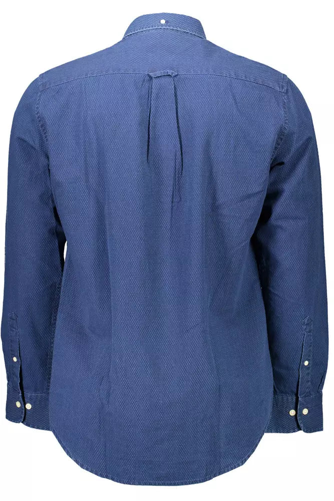 Chemise Homme Gant Bleu Coton Regular Fit