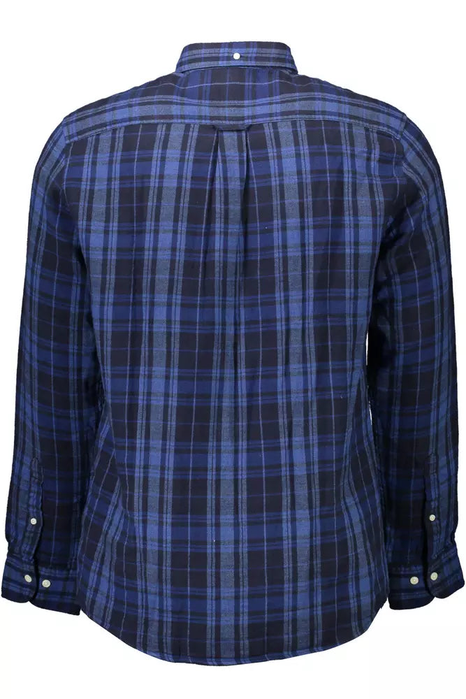 Gant Chemise boutonnée bleue élégante en coton