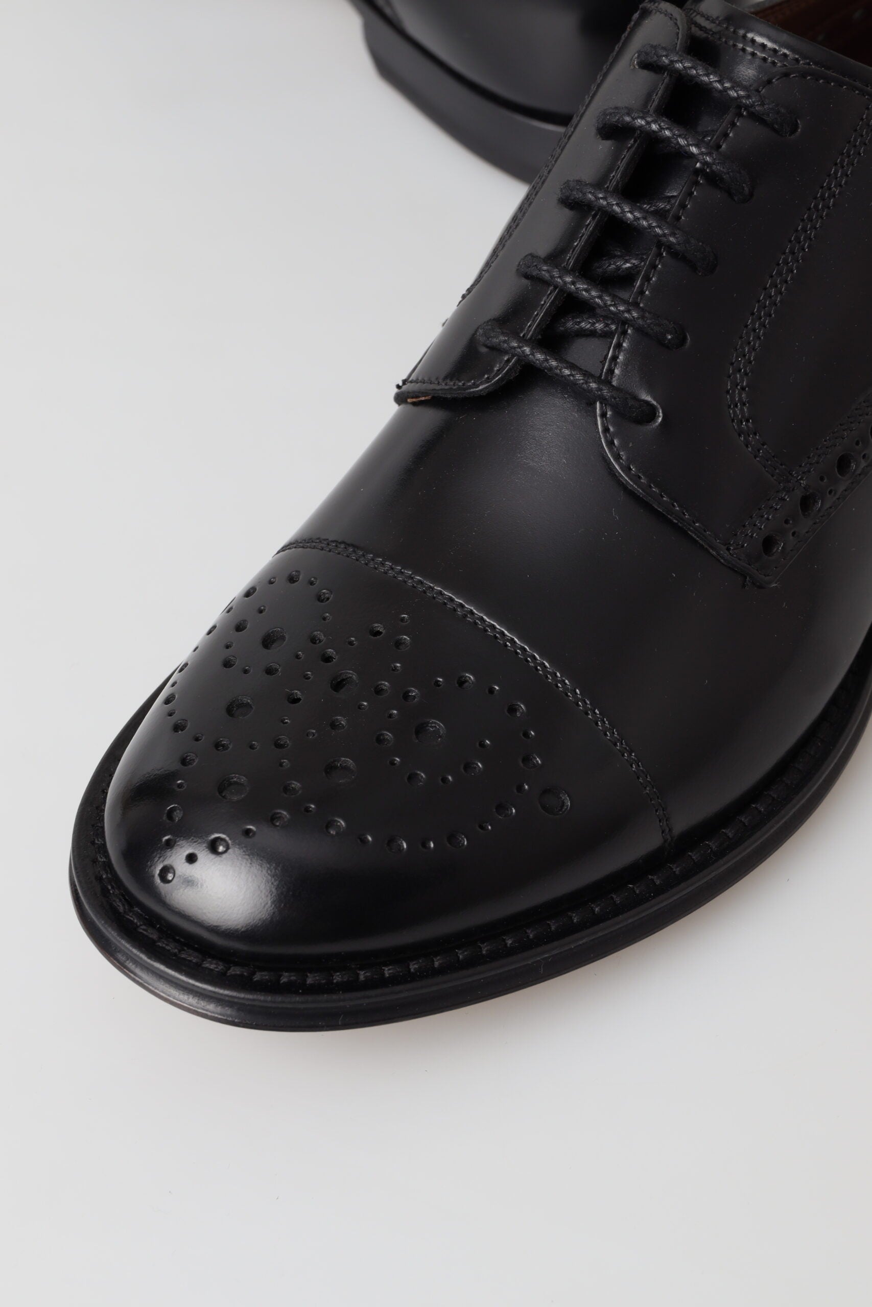 Dolce &amp; Gabbana élégantes chaussures Oxford en cuir noir à bout d'aile