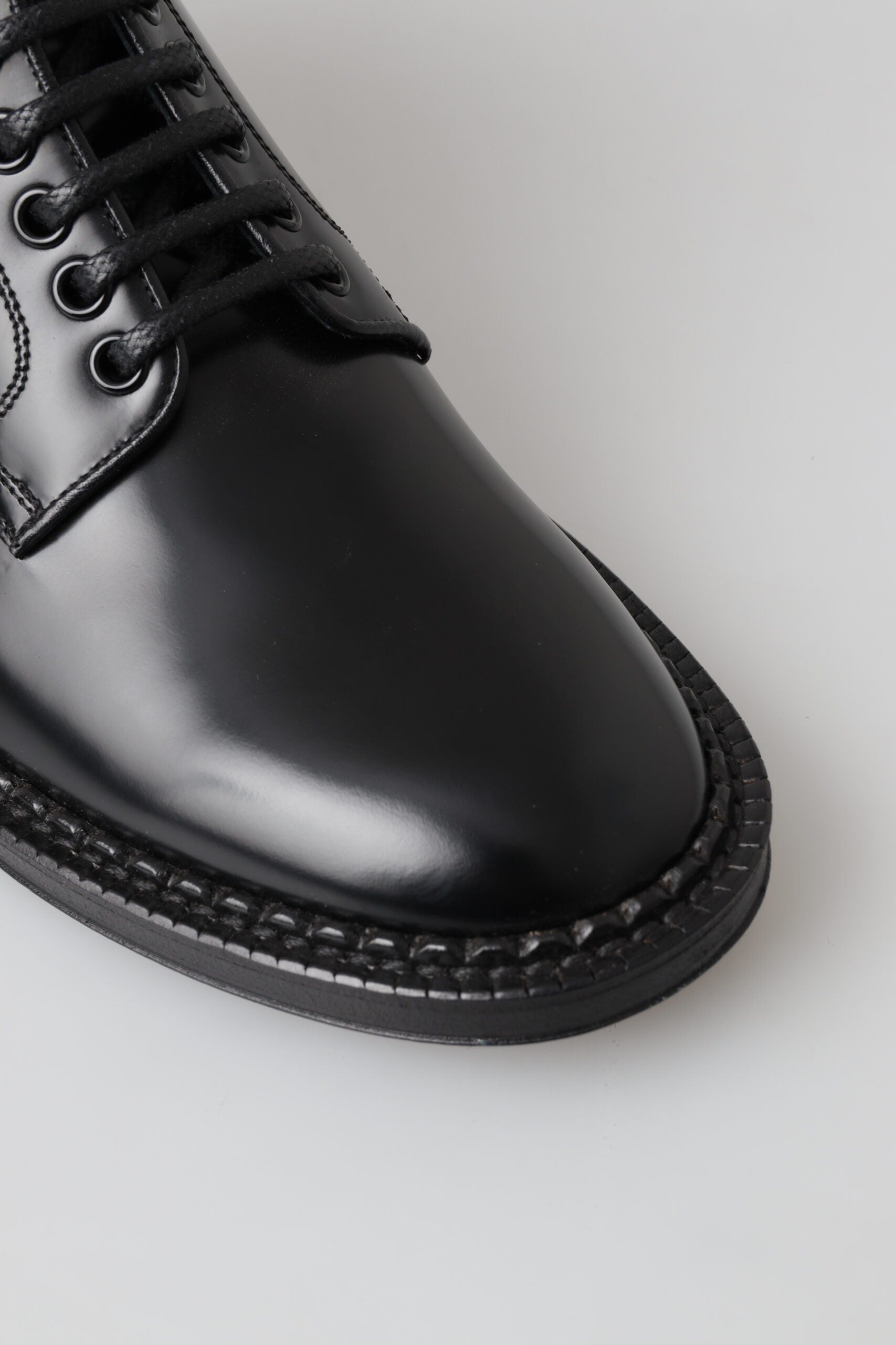 Dolce &amp; Gabbana Bottes élégantes en cuir noir pour hommes