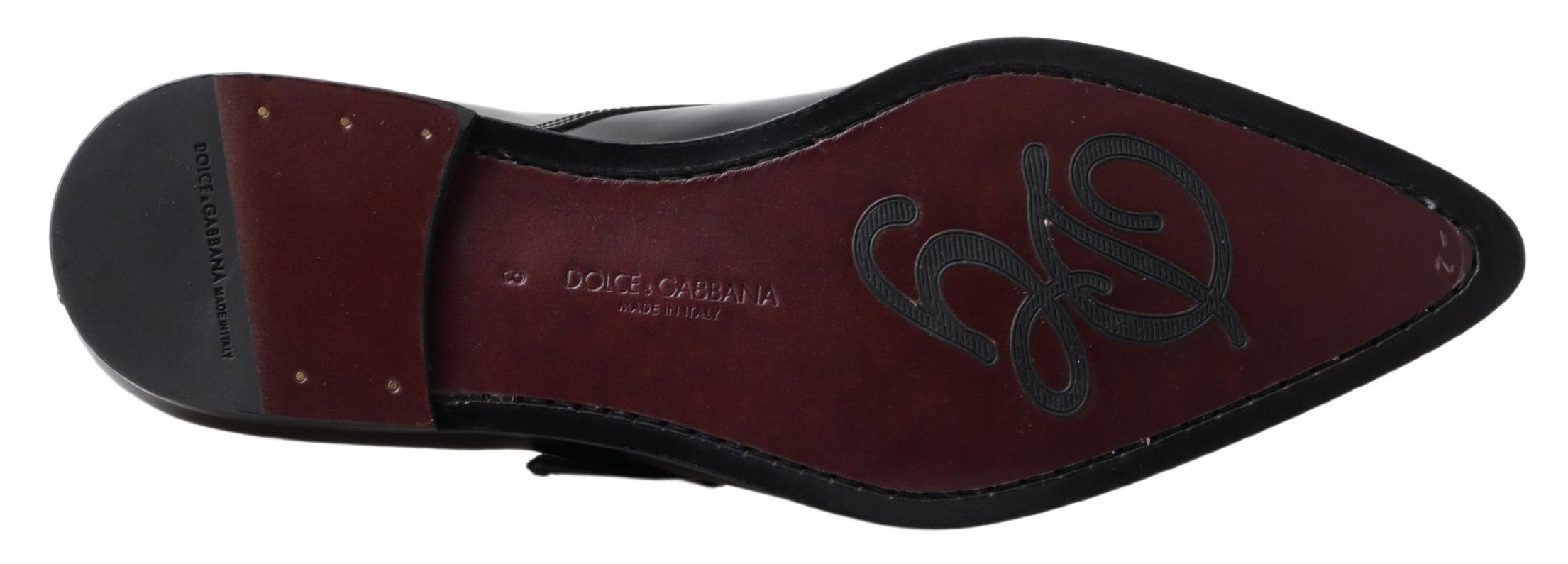 Dolce &amp; Gabbana Chaussures élégantes à sangle de moine en cuir noir