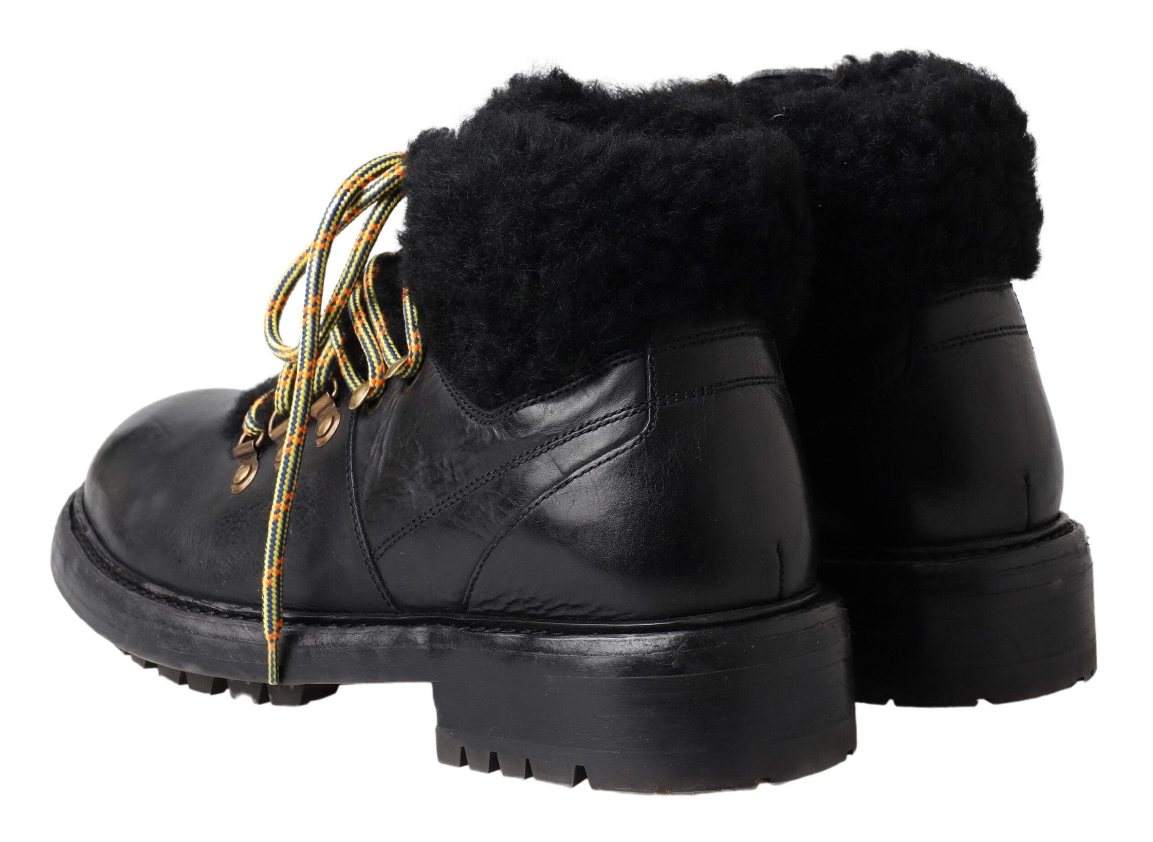 Dolce &amp; Gabbana Bottes en cuir élégantes pour hommes de style peau de mouton