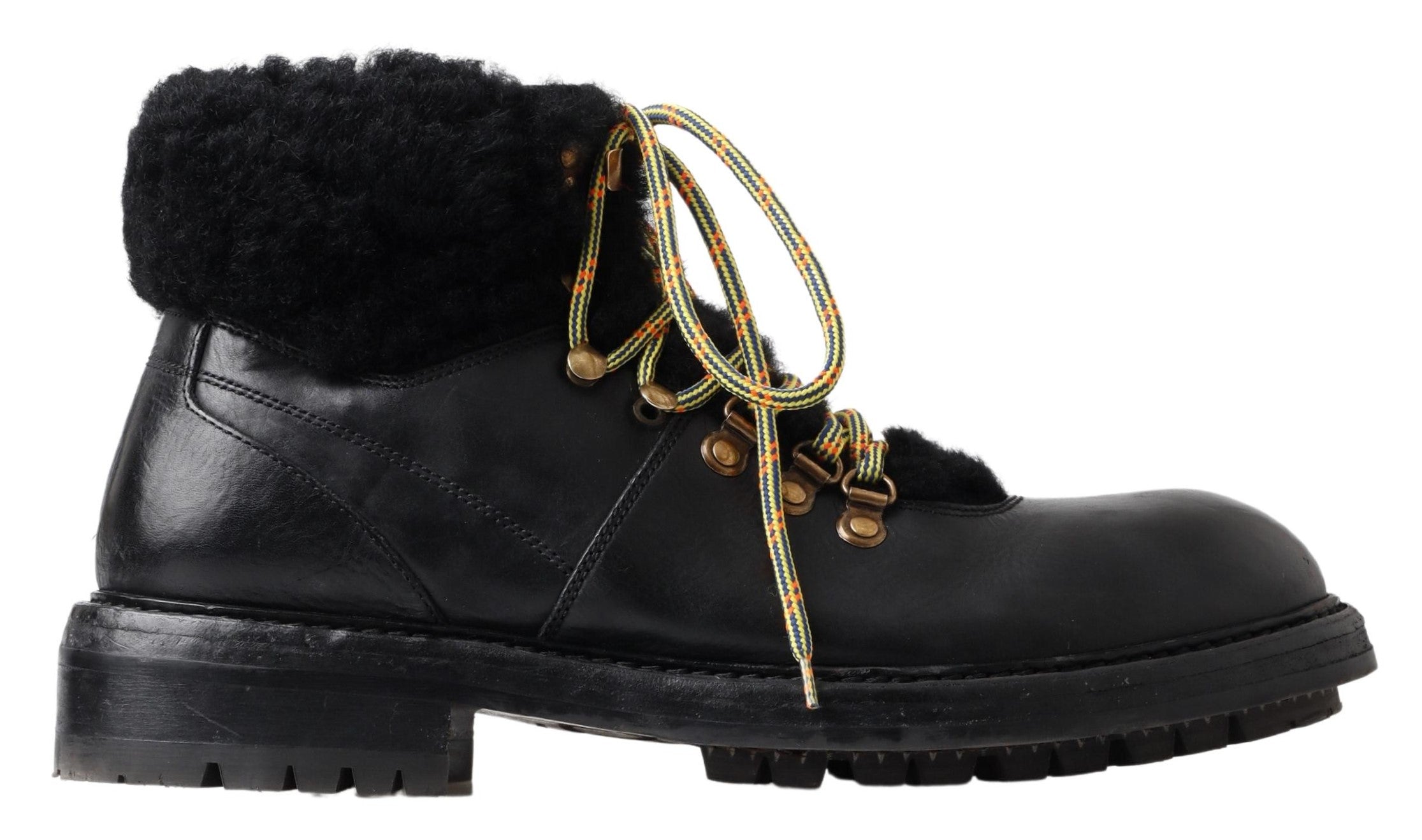 Dolce &amp; Gabbana Bottes en cuir élégantes pour hommes de style peau de mouton