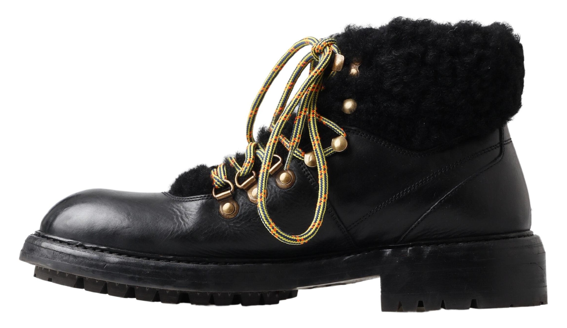 Dolce &amp; Gabbana Bottes en cuir élégantes pour hommes de style peau de mouton