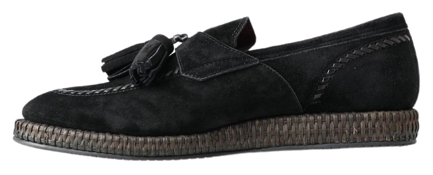 Dolce &amp; Gabbana élégantes baskets espadrilles en daim noir