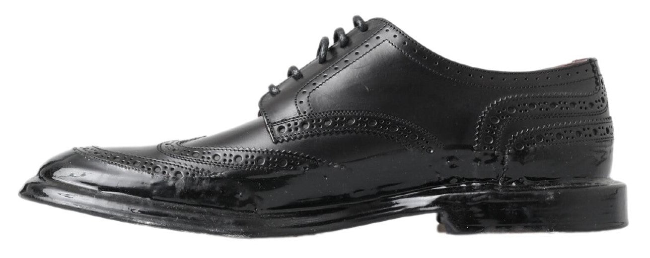 Dolce &amp; Gabbana élégantes chaussures derby en cuir noir