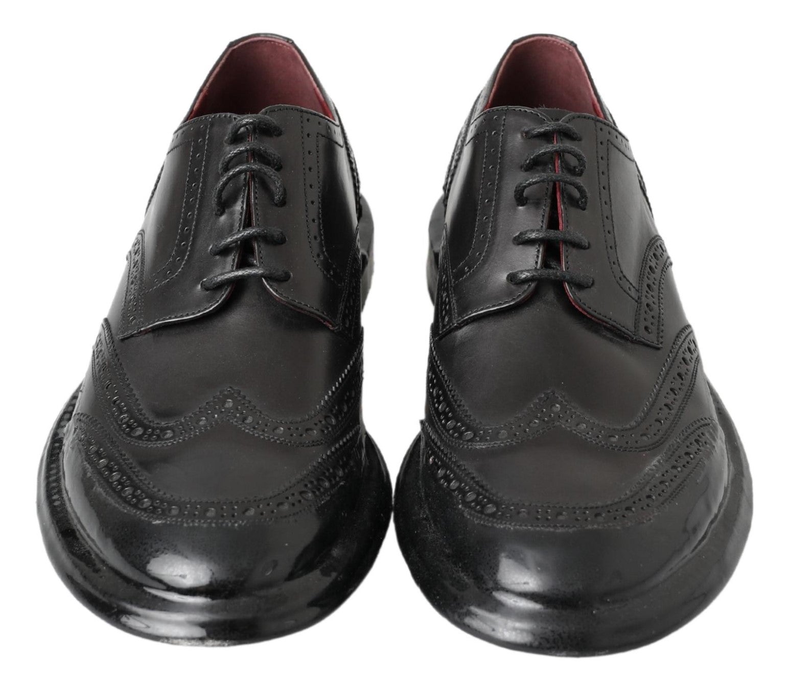 Dolce &amp; Gabbana élégantes chaussures derby en cuir noir