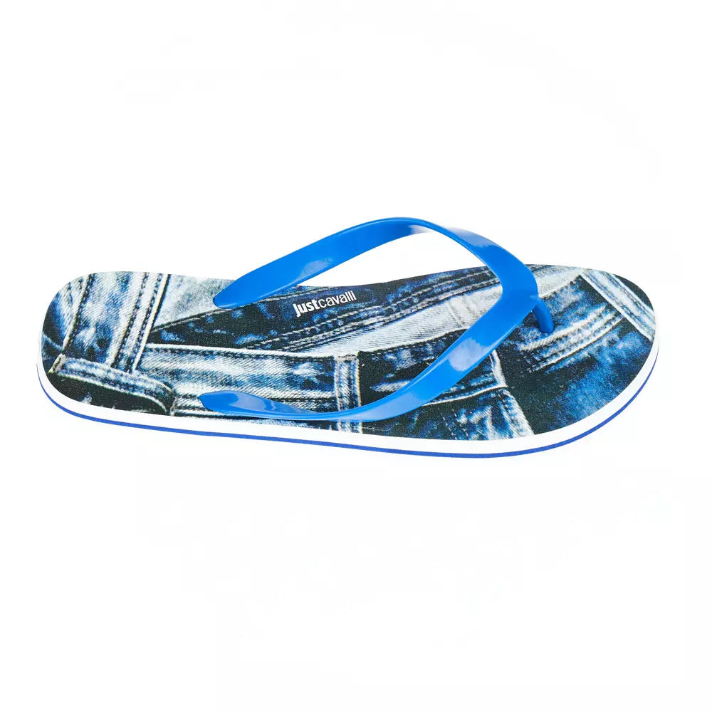 Just Cavalli Tongs tendance bleu clair pour homme