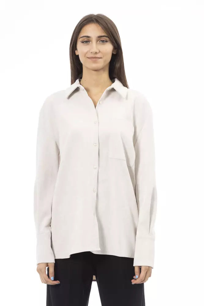 Alpha Studio Chemise boutonnée blanche élégante avec poche avant